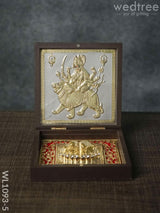 Gold Plated Prayer Box Small - Wl1093 Durga Paduka