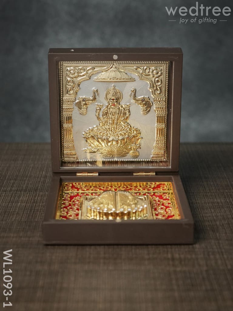 Gold Plated Prayer Box Small - Wl1093 Lakshmi Paduka