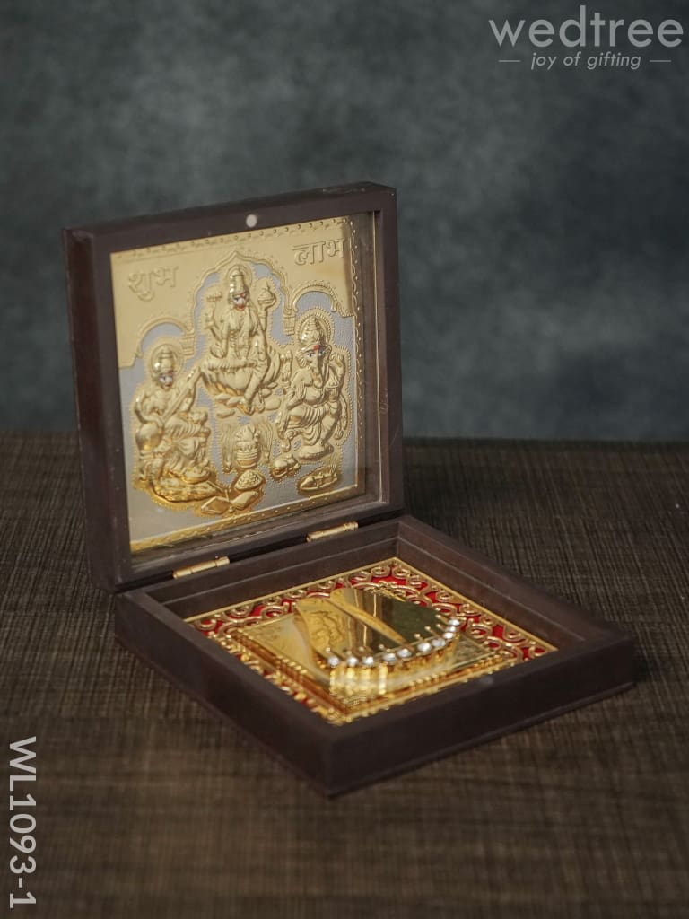 Gold Plated Prayer Box Small - Wl1093 Paduka