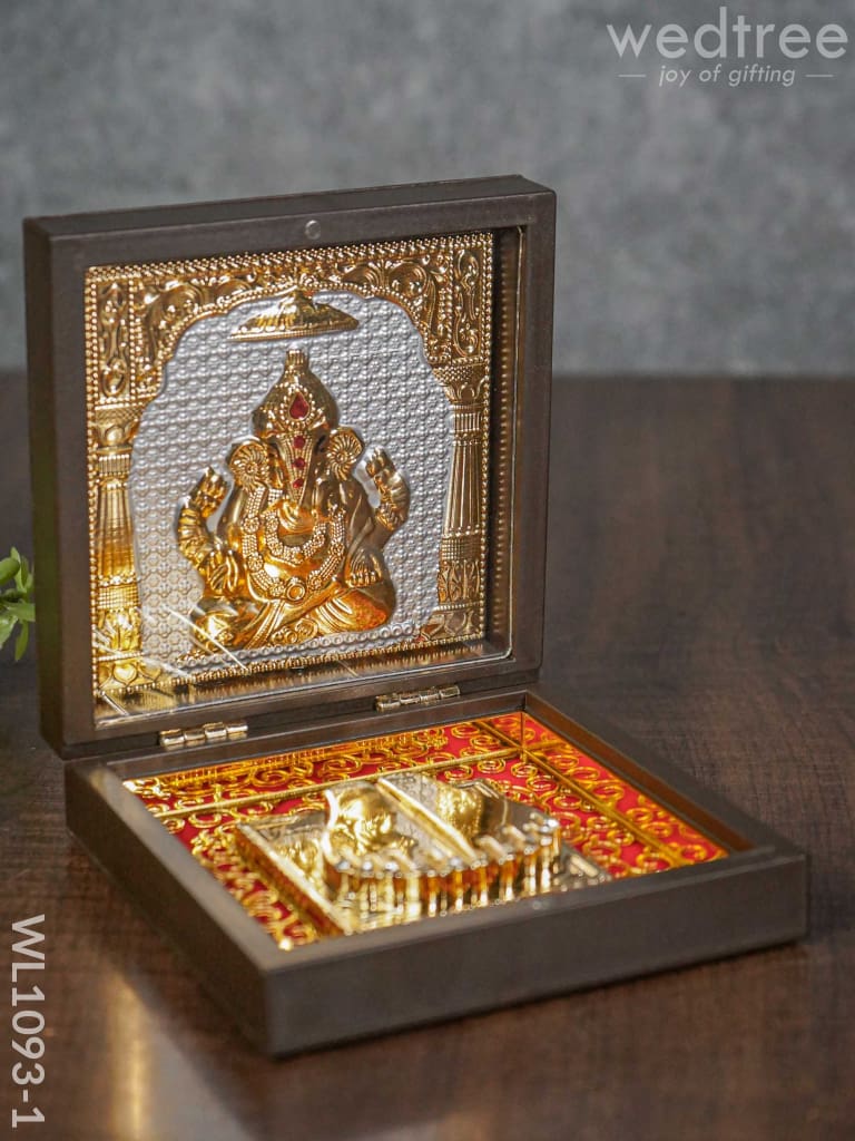 Gold Plated Prayer Box Small - Wl1093 Paduka