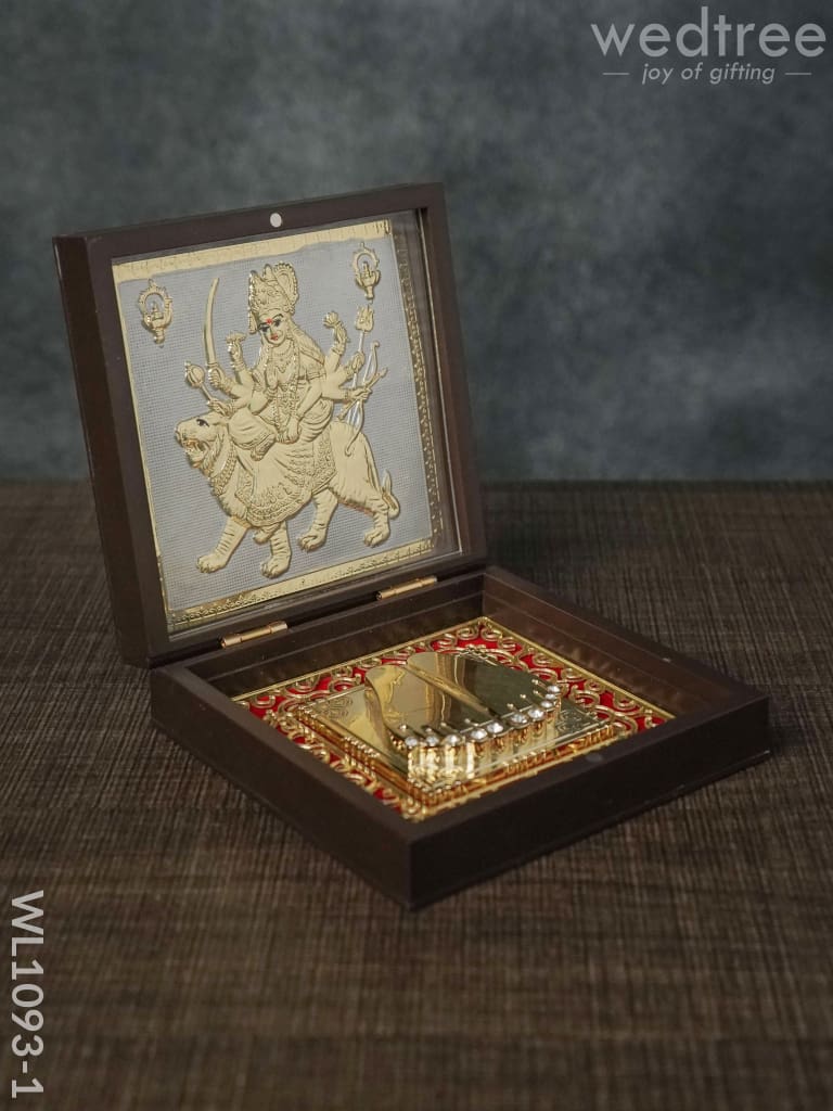 Gold Plated Prayer Box Small - Wl1093 Paduka