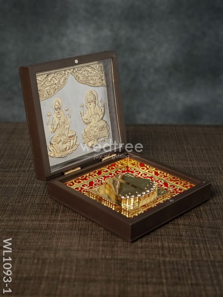 Gold Plated Prayer Box Small - Wl1093 Paduka