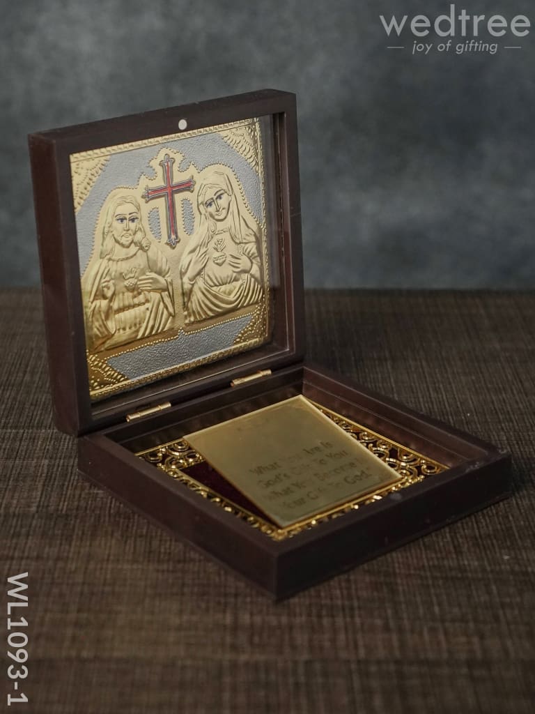 Gold Plated Prayer Box Small - Wl1093 Paduka