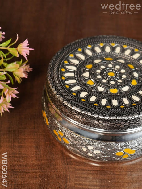 Oxidised Poori Box - 5 Inch Wbg0647 Boxes