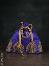 Golden Embroided Potli Bag - Wbg0321 Bags