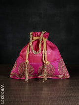 Golden Embroided Potli Bag - Wbg0321 Bags