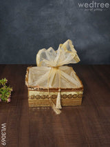 Golden Embroidered Trousseau Basket - Set Of 3 Wl3069 Wedding Essentials