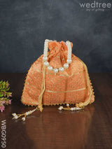 Golden Embroidery Design Potli Bag - Wbg0950 Bags