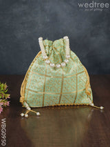 Golden Embroidery Design Potli Bag - Wbg0950 Bags