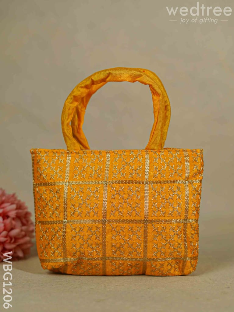 Golden Embroidery Hand Bag - Wbg1206 Bags