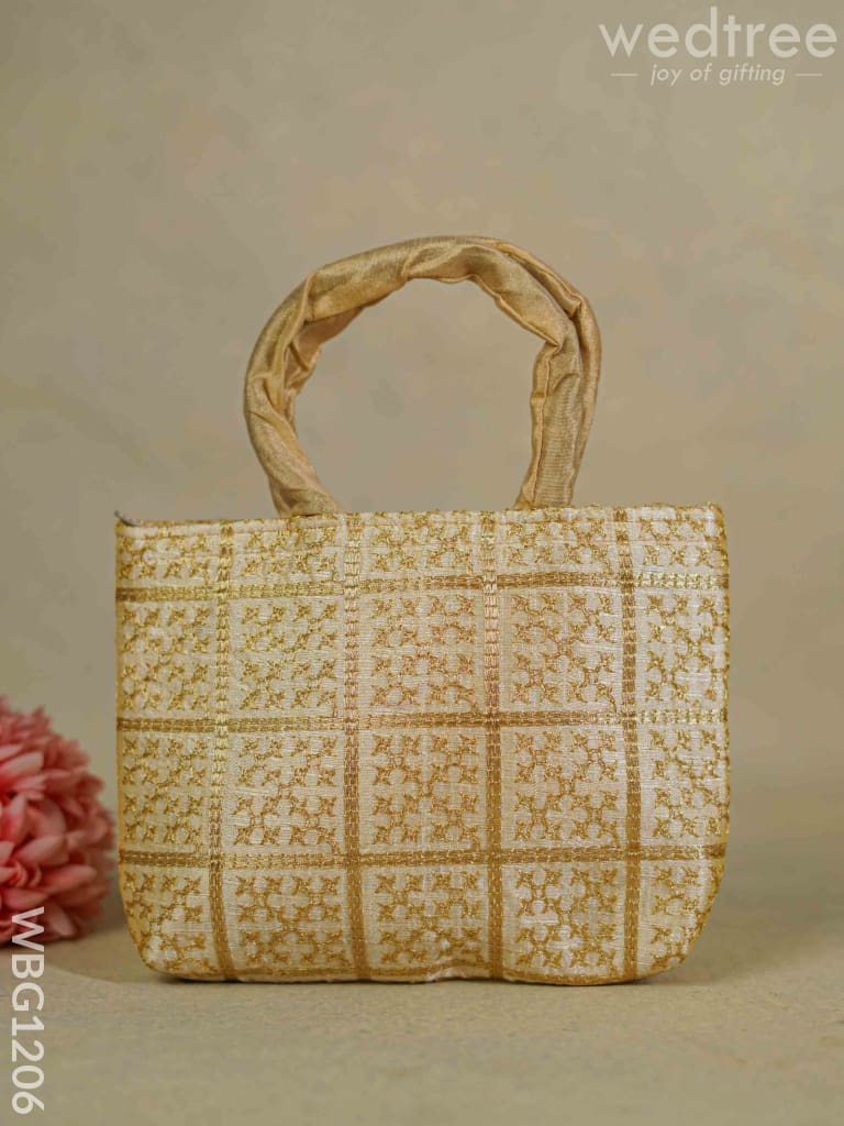 Golden Embroidery Hand Bag - Wbg1206 Bags