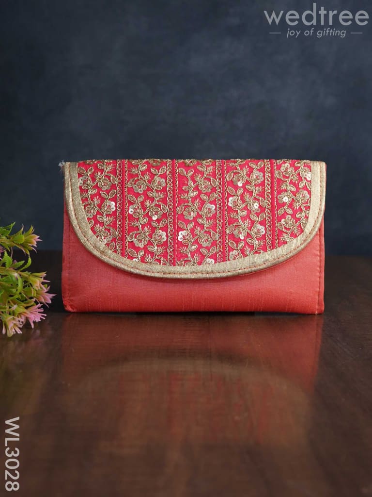 Golden Embroidery Sling Bag With Zardosi Work - Wl3028 Bags