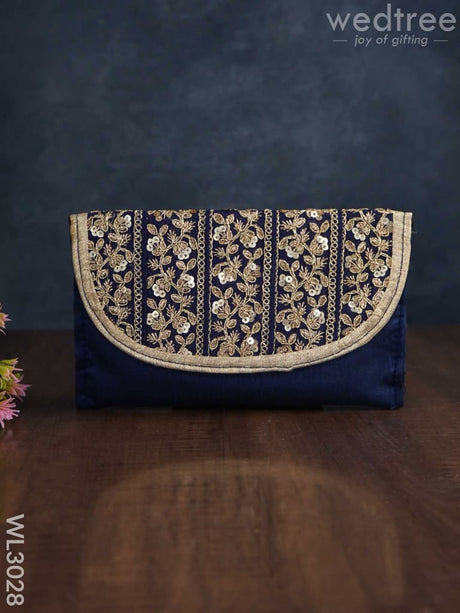 Golden Embroidery Sling Bag With Zardosi Work - Wl3028 Bags