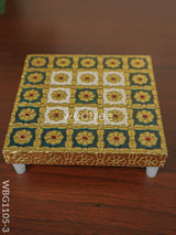 Meenakari Golden Manai - Wbg1105 5X5 Inch Pooja Utilities