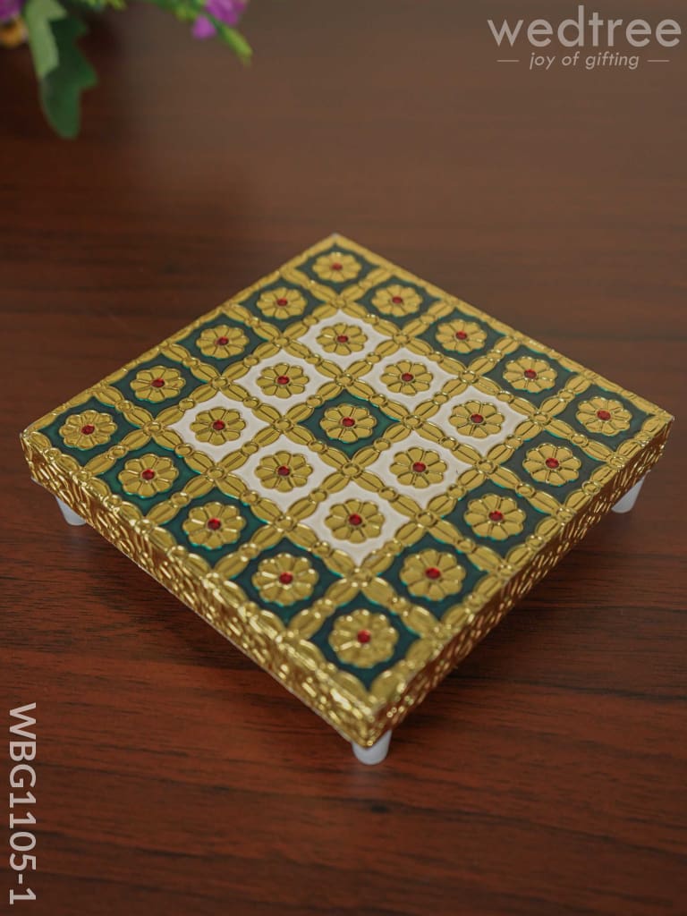 Meenakari Golden Manai - Wbg1105 Pooja Utilities