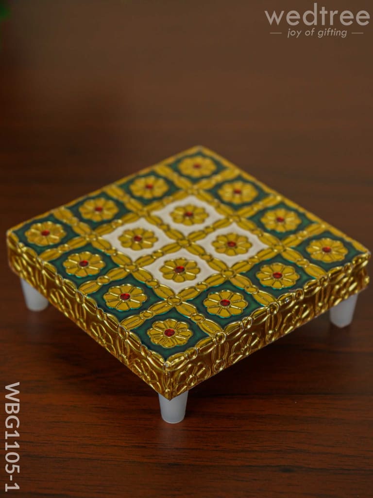 Meenakari Golden Manai - Wbg1105 Pooja Utilities