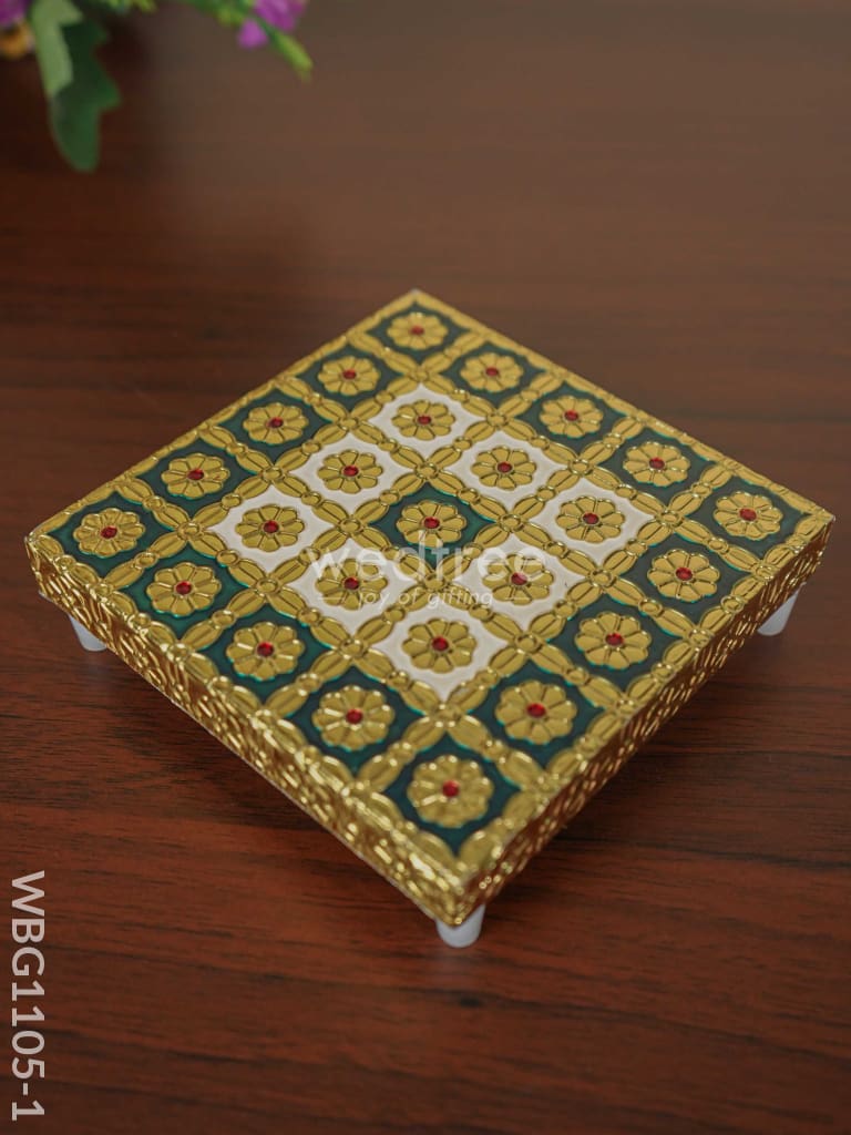 Meenakari Golden Manai - Wbg1105 Pooja Utilities