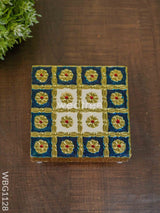 Golden Finished Green Meenakari Manai - 5X5 Wbg1128 Bajots &