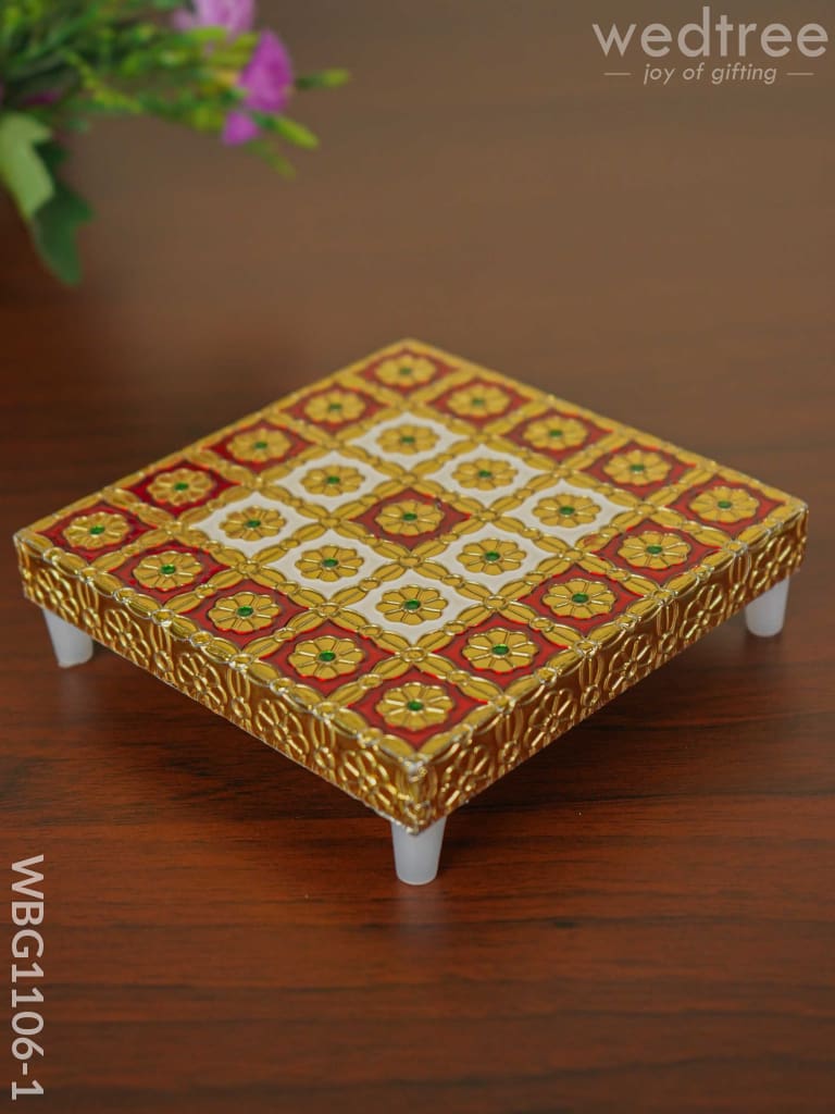 Meenakari Golden Manai - Wbg1106 Pooja Utilities