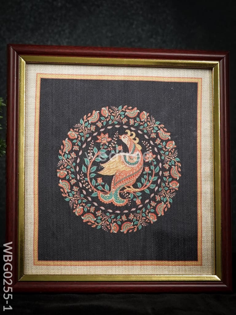 Golden Frame:  Peacock Design - Wbg0255-1 Wall Hanging Frames