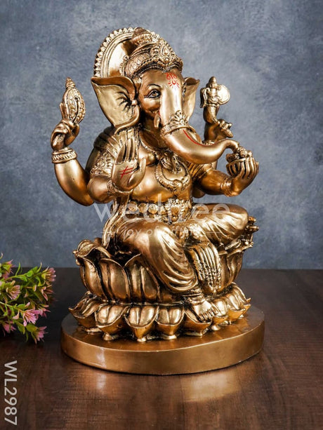 Golden Ganesha Idol - Wl2987 Showpieces