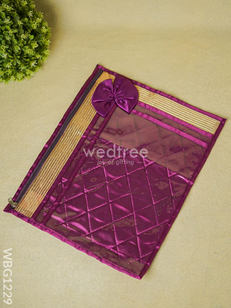 Golden Lace Saree Cover - Wbg1229 Bags