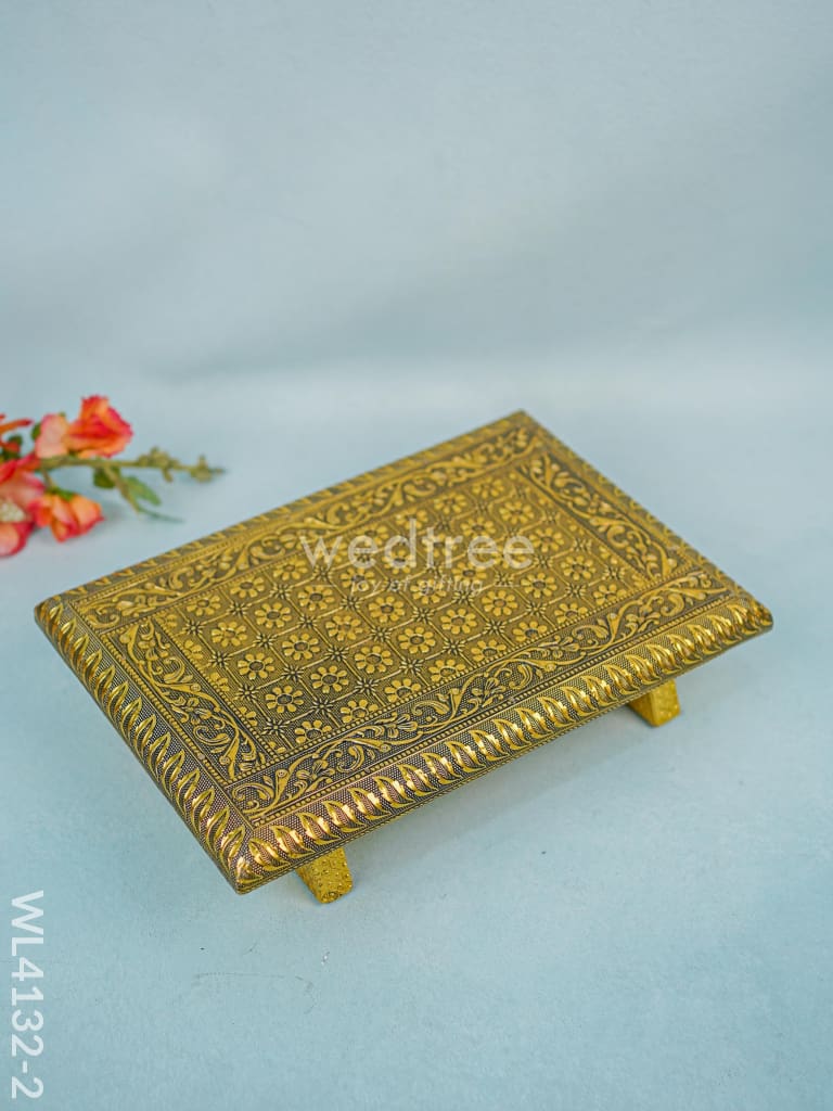 Golden Meenakari Manai (15 X 10) - Wl4132-2 Bajots &