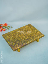 Golden Meenakari Manai (15 X 10) - Wl4132-2 Bajots &