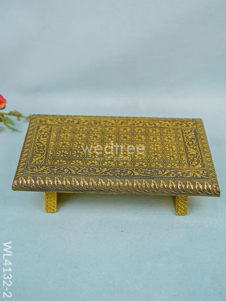 Golden Meenakari Manai (15 X 10) - Wl4132-2 Bajots &