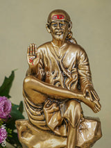 Golden Sai Baba Idol - Wl3290 Showpieces