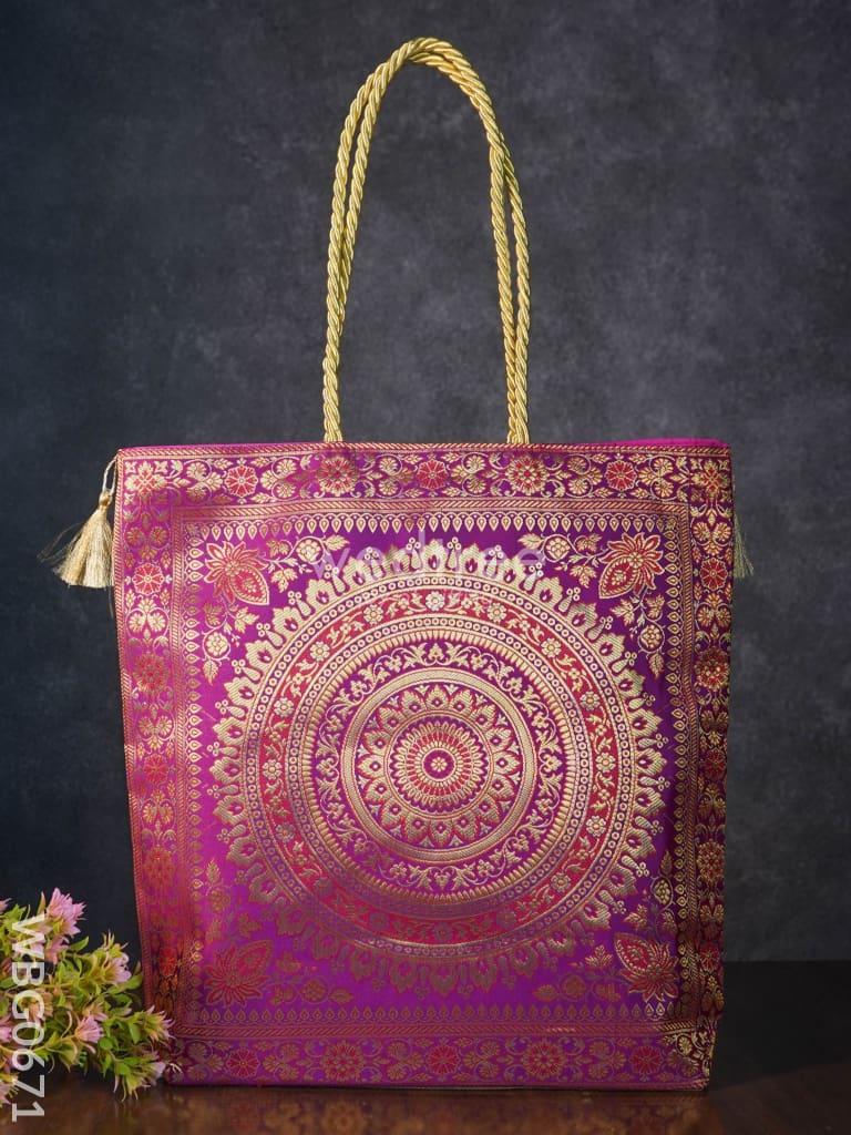 Grand Banarasi Hand Bag (12X12) - Wbg0671 Bags