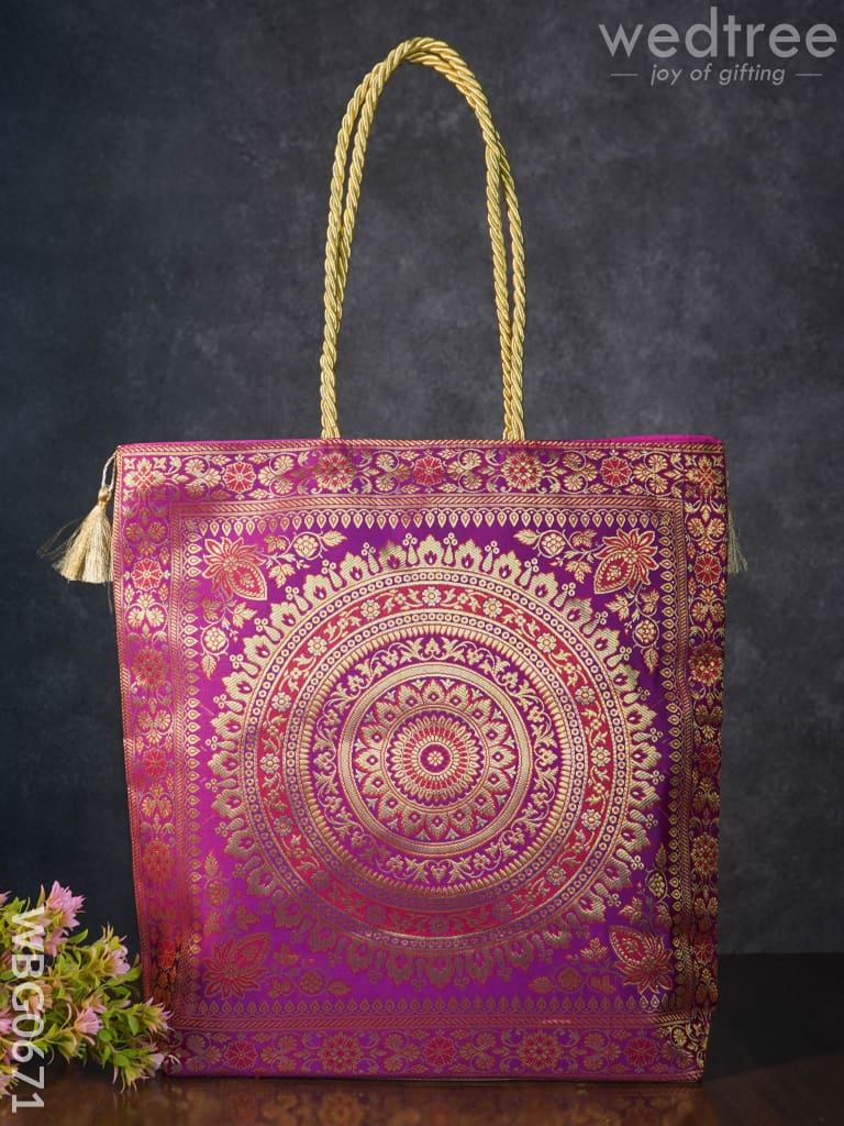 Grand Banarasi Hand Bag (12X12) - Wbg0671 Bags