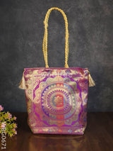 Grand Banarasi Hand Bag (12X12) - Wbg0671 Bags