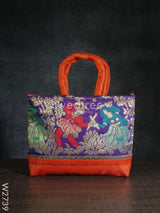 Hand Bag Rawsilk With Dandiya Prints Medium - W2739 Bags