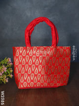 Hand Bag With Brocade Print - W3521 Bags