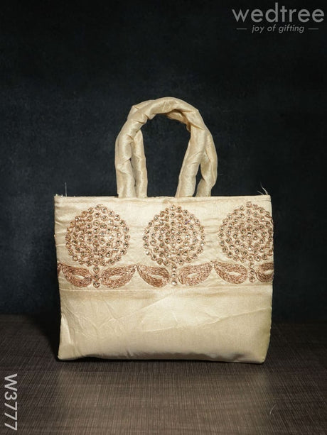 Hand Bag With Embroidery - W3777 Bags