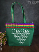 Hand Bag With Kolam Design - Wbg0651 Bags