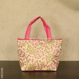 Hand Bag With Leaf And Floral Embroidery Design - W4580 Bags