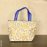 Hand Bag With Leaf And Floral Embroidery Design - W4580 Bags