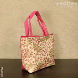 Hand Bag With Leaf And Floral Embroidery Design - W4580 Bags