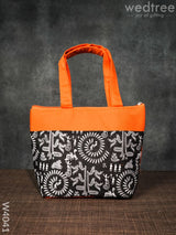 Hand Bag With Warli Print - W4041 Bags