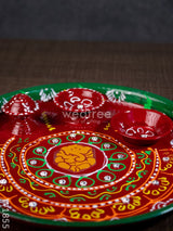 Hand Painted Arthi Thali - W1855 Pooja Utilities