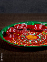 Hand Painted Arthi Thali - W1855 Pooja Utilities