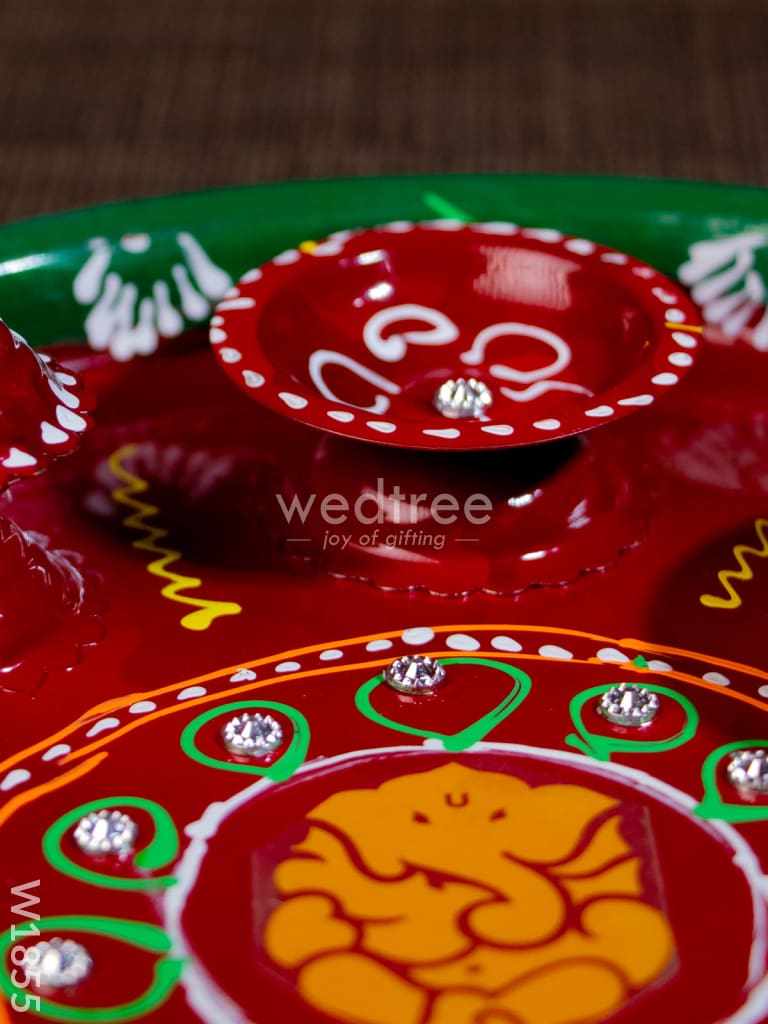 Hand Painted Arthi Thali - W1855 Pooja Utilities