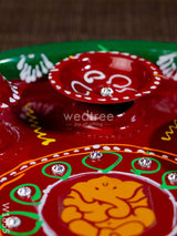 Hand Painted Arthi Thali - W1855 Pooja Utilities