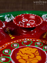 Hand Painted Arthi Thali - W1855 Pooja Utilities