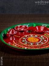 Hand Painted Arthi Thali - W1855 Pooja Utilities