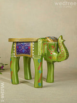 Hand Painted Elephant Stool - 6 Inch Wl0248-1 Wooden Decor