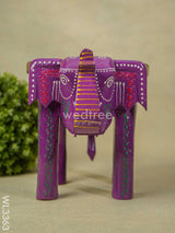 Hand Painted Elephant Stool - 8 Inch Wl3363 Wooden Stools