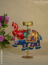 Hand-Painted Elephant T-Light Holder - Wbg1054-3 Candles